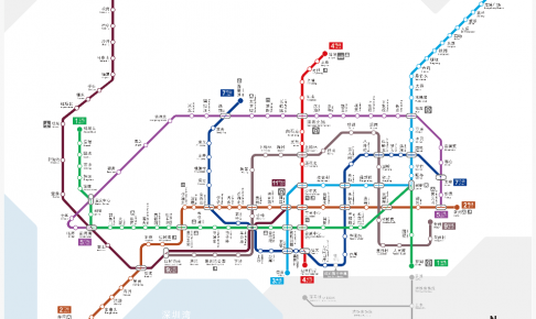 深セン地下鉄マップ2016年