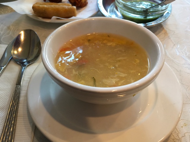 香港のカレーの付け合わせスープ